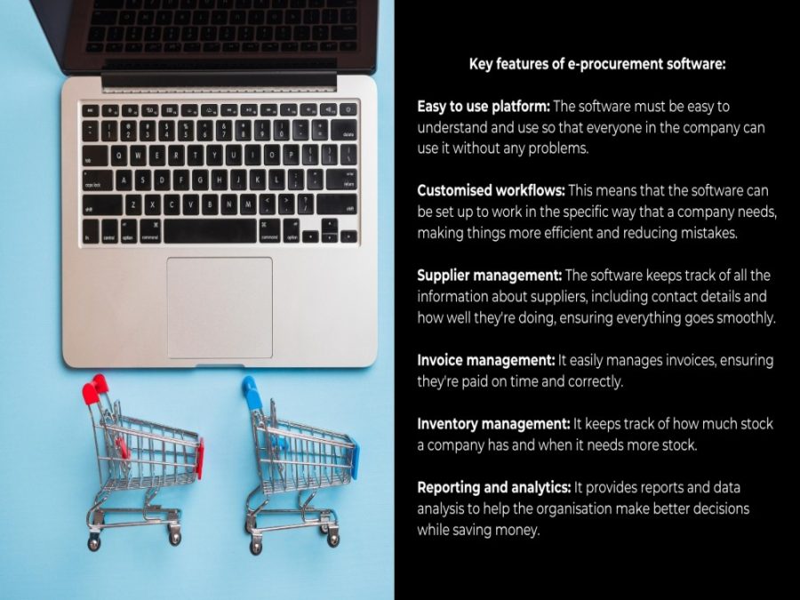 Features of an e-procurement software
