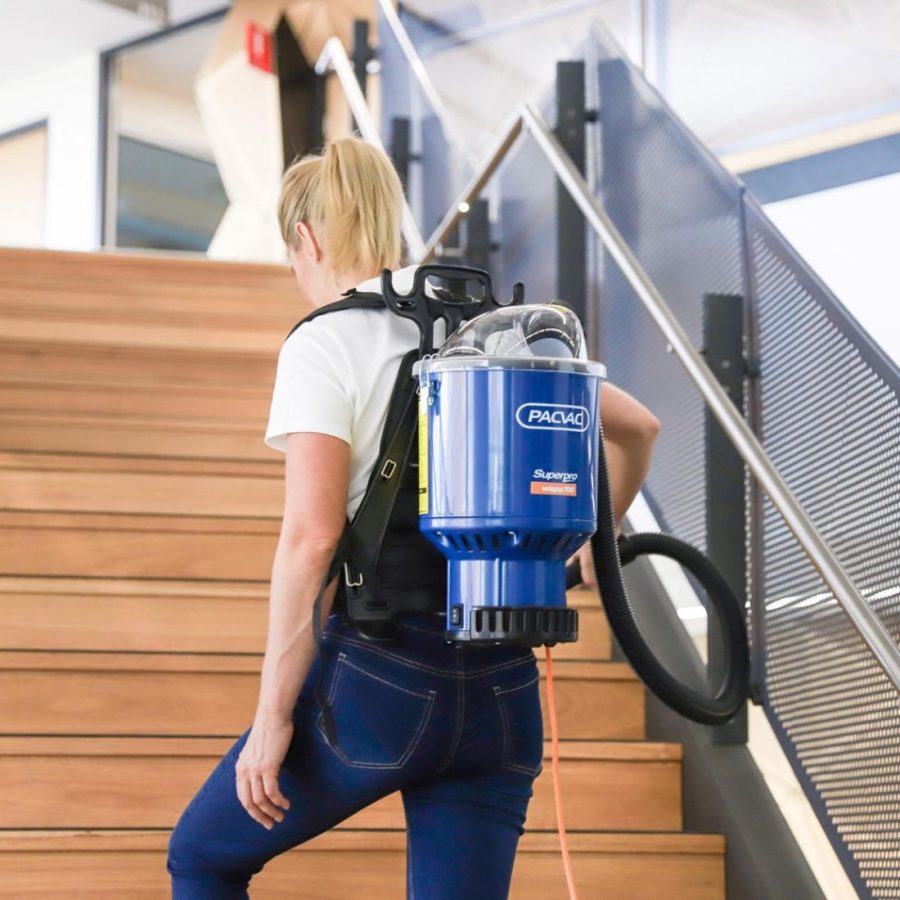 Cleaning Stairs with Portable Vacuum Cleaners
