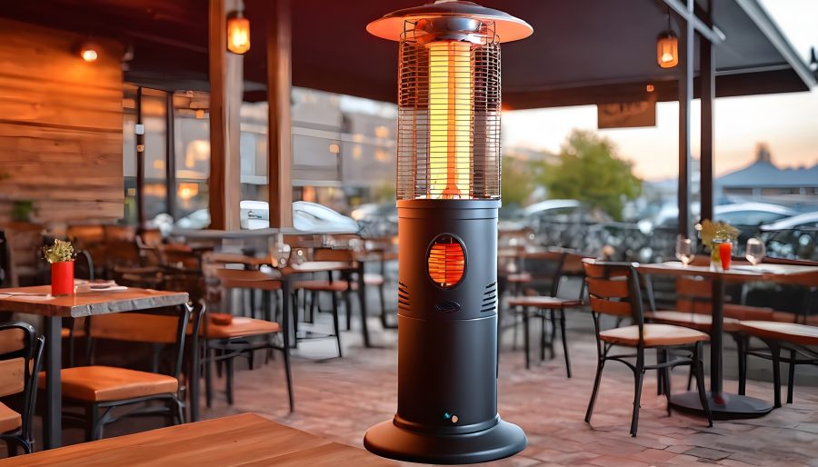 Portable Patio Heaters in Restaurant