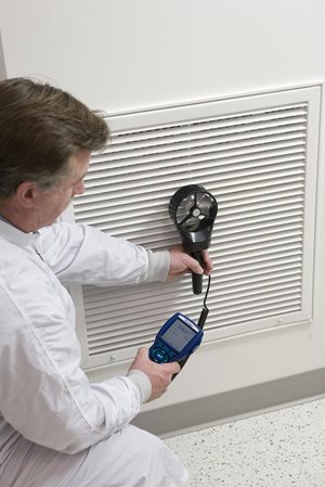 Checking AC Air Pressure Using Air Velocity Meter