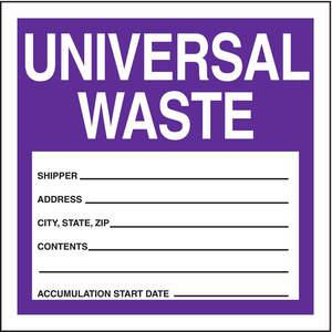 Non Hazardous and Hazardous Waste Labels