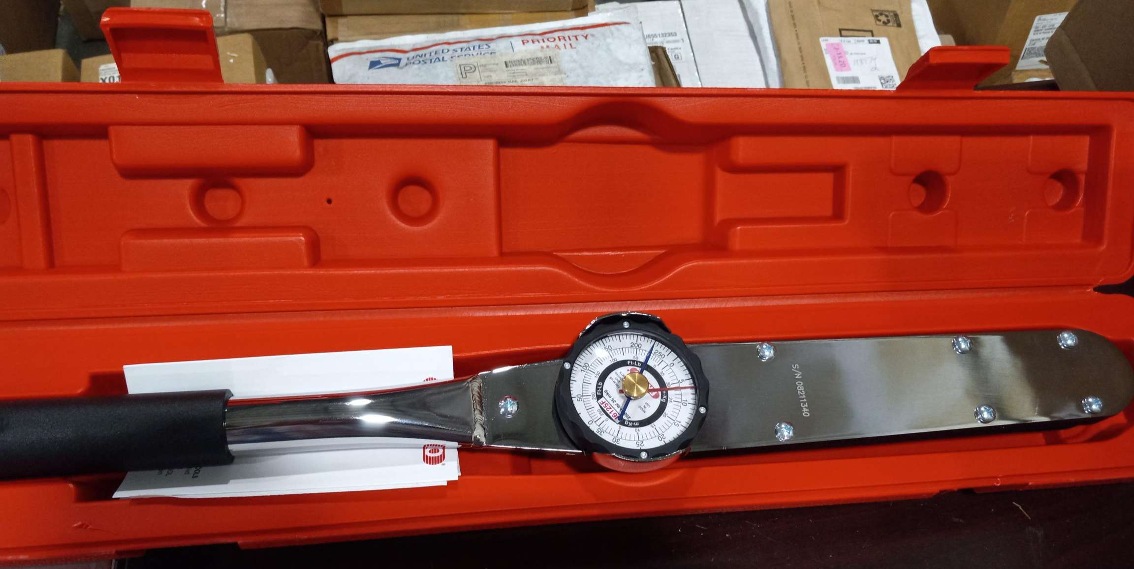 PROTO J6125F Dial Torque Wrench, ?Alloy Steel, 250 Feet-lb, 1/2 Inch Dr, Product in box, In stock