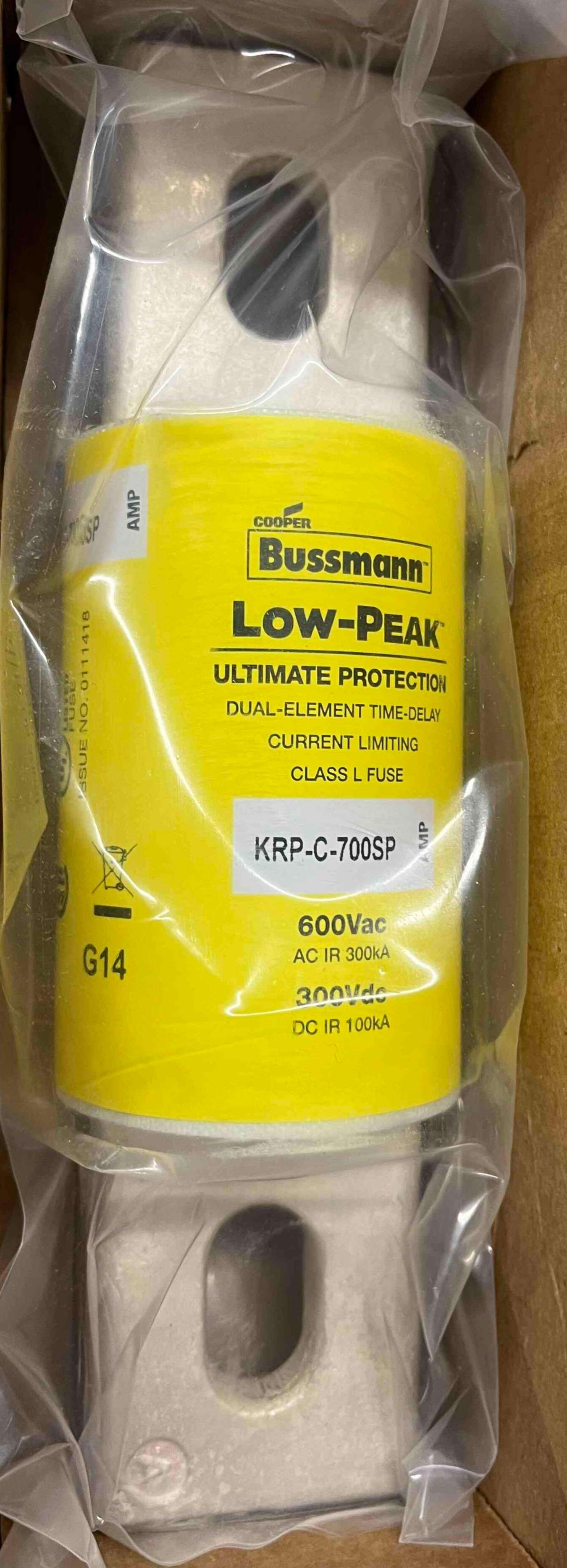 BUSSMANN KRP-C-700SP Fuse, 600VAC/300VDC, 700A, Class L, Product In Box, In Stock