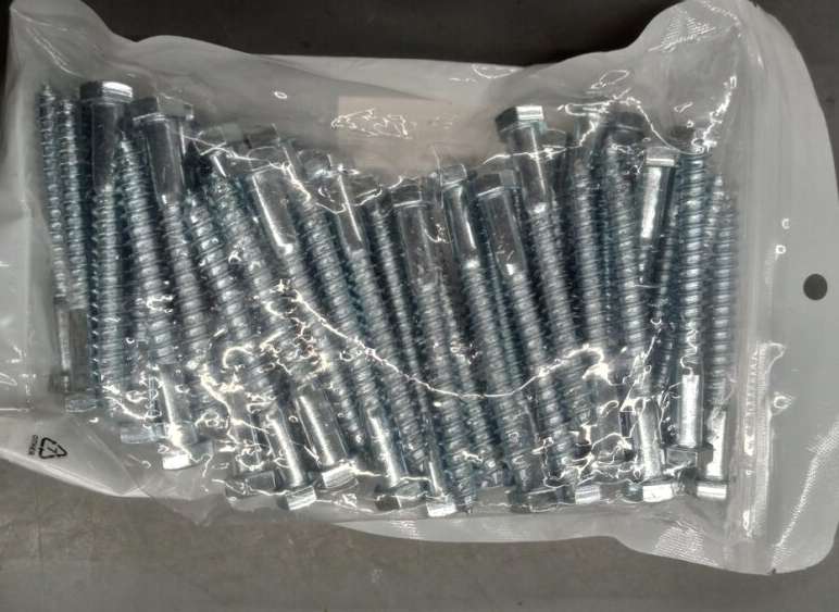 APPROVED VENDOR U08280.037.0350 Hex Head Lag Screw, 3/8 Inch Screw Size, 3 1/2 Inch Length, Grade 2, 50PK, Packaged Product, In Stock