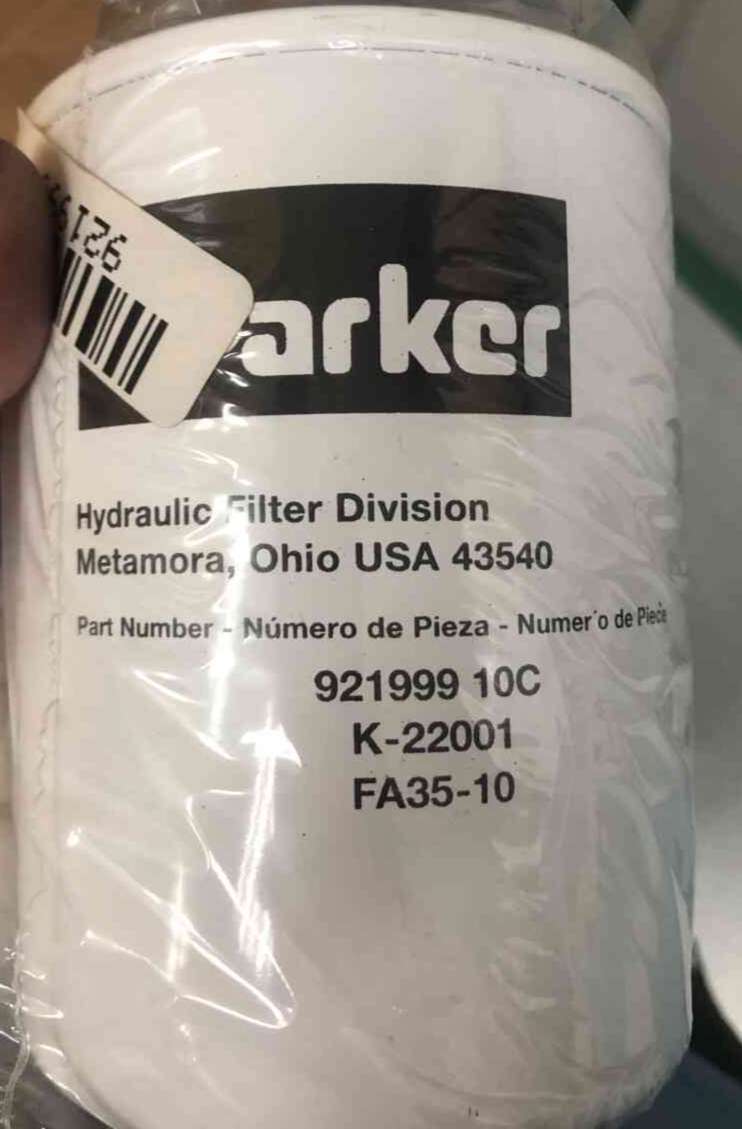 PARKER 921999 Hydraulic Filter Element: 20 gpm Max. Flow, 150 psi Max. Pressure, 1 to 12  Thread Size, Orignal Photo, Product In Stock