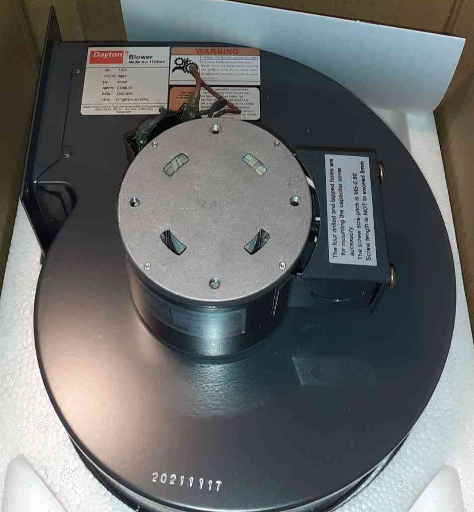 DAYTON 1TDR4 Blower 5-1/8 Inch Wheel Dia., Direct Drive, 219 CFM , 1/20 HP, 230V AC