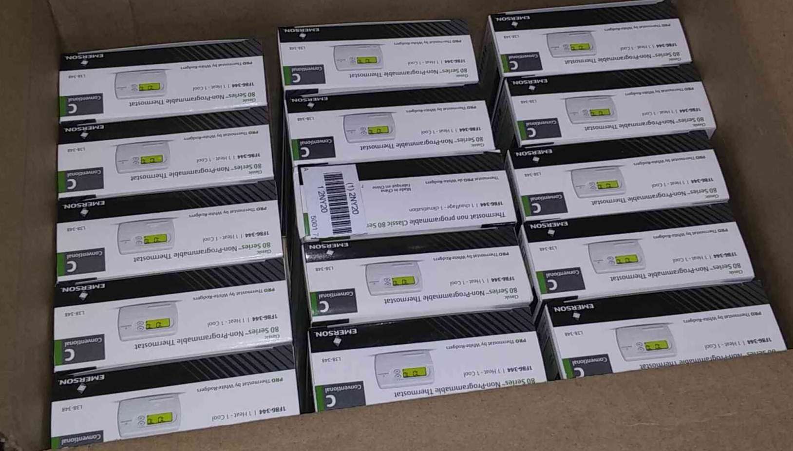 WHITE-RODGERS 1F86-344, Low Voltage Thermostat, 24 VAC, 45 Degrees to 90 Degrees F, Dual Transformer Compatible, Product In Box 