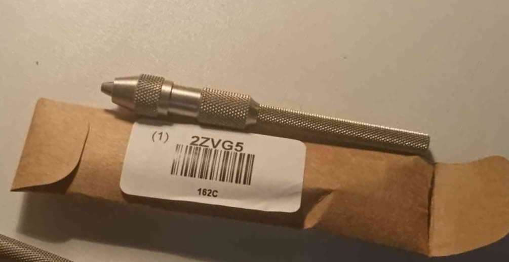STARRETT 162C Pin Vise, 0.050 to 0.125 Inch Range, Nickel Plated, Round, Knurled Steel handle, 1.3 to 3.2mm range