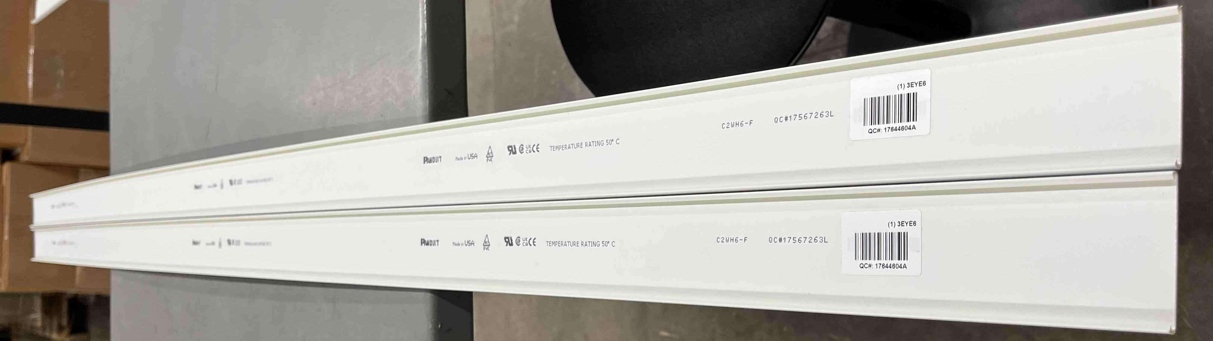 PANDUIT C2WH6-F Wire Duct Cover Flush, Lead-Free PVC Material, 6 inch Length, Width 2.25 inch, In Stock