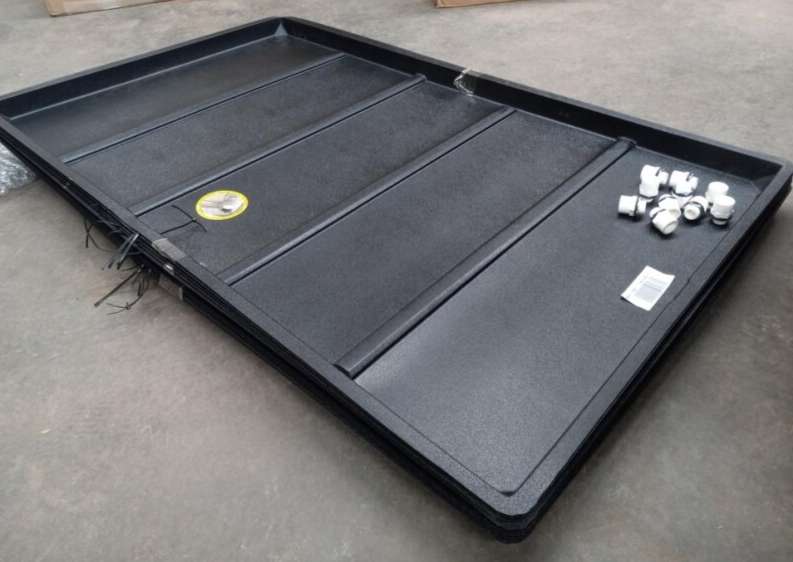 DIVERSITECH 6-3660L Plastic Condensate Drain Pan, 2 Inch Depth, 38 Inch Length, 62 Inch Width, Plastic Material, Black, Product In Stock