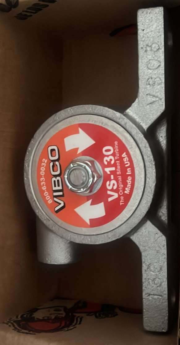 VIBCO VS-130 Pneumatic Vibrator, 75 Lb 8000 Vpm 80 Psi, 350 Degrees F max temp