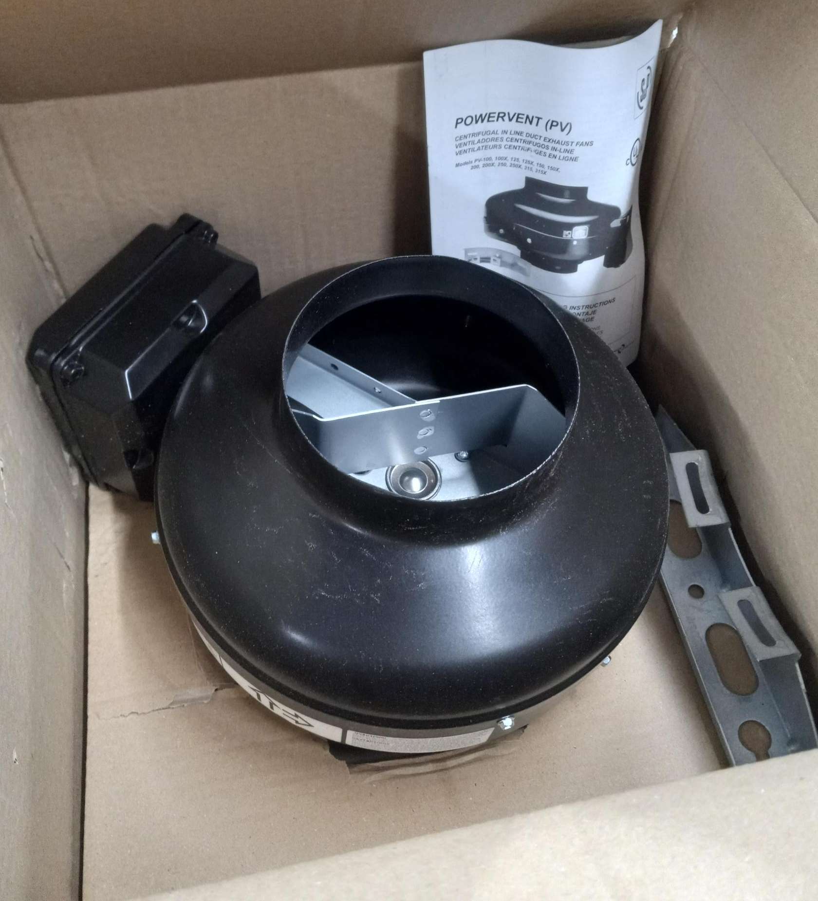 SOLER & PALAU PV-125X Inline Centrifugal Duct Fan, 115V, 2745 RPM, 85W, 1 Phase, 60 Hz, Stock available