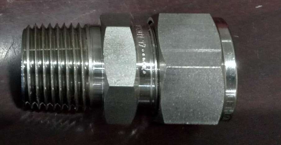 HAM-LET 768L SS 5/8 X 1/2 Male Connector, 2950 to 6050 psi, Stainless Steel 5/8 Inch, In stock