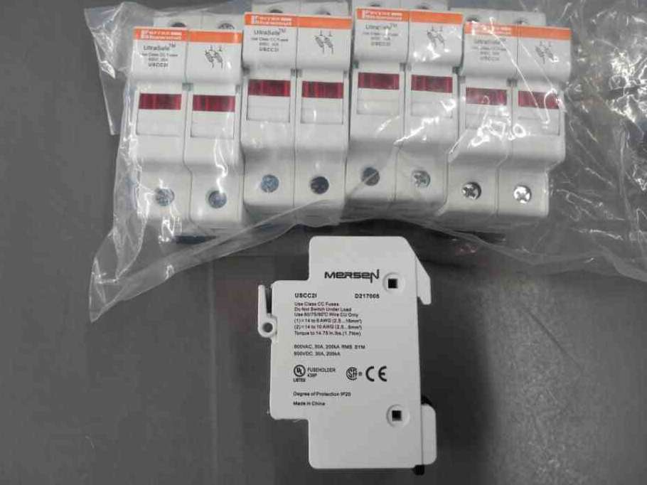 MERSEN FERRAZ USCC2I Fuse Holder, 600V, 30A, Class CC, 2 Pole, USCC Frame Type, Product In Stock