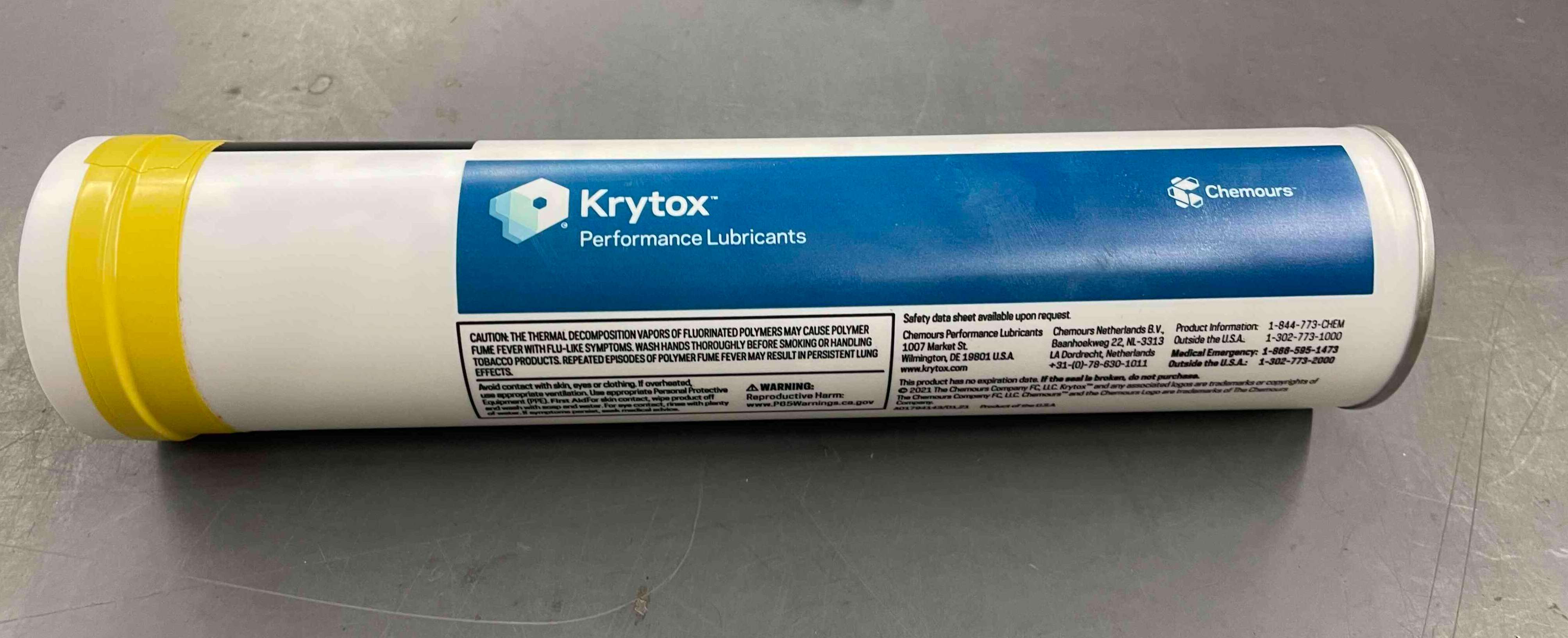 Krytox XHT-BDZ Series Extreme High Temperature Extra Bonding Grades Greases, 680 Deg. F, White