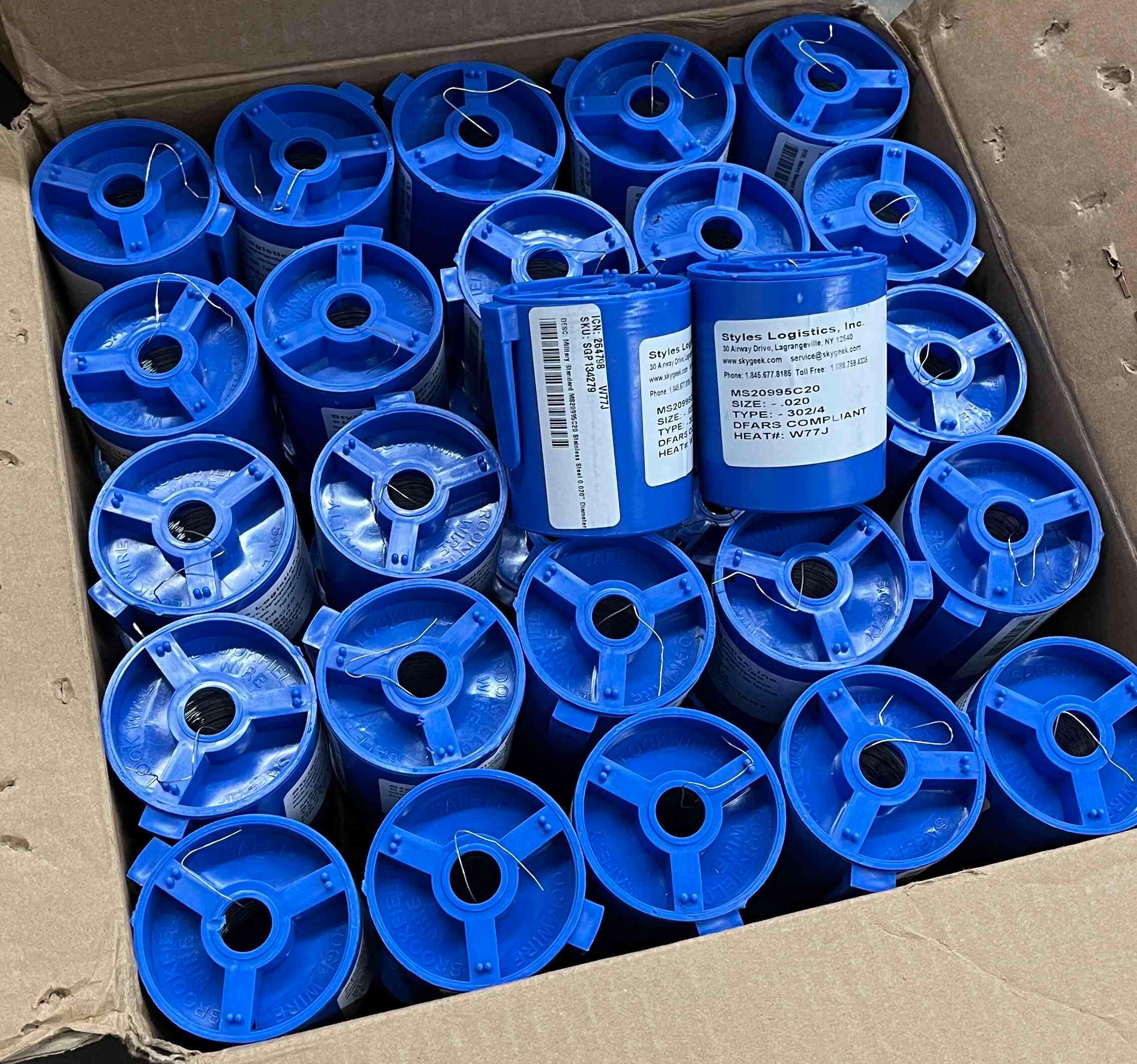 MALIN CO. MS20995C20 Lockwire, Material	302/304 SS, Stock Available Product In Box