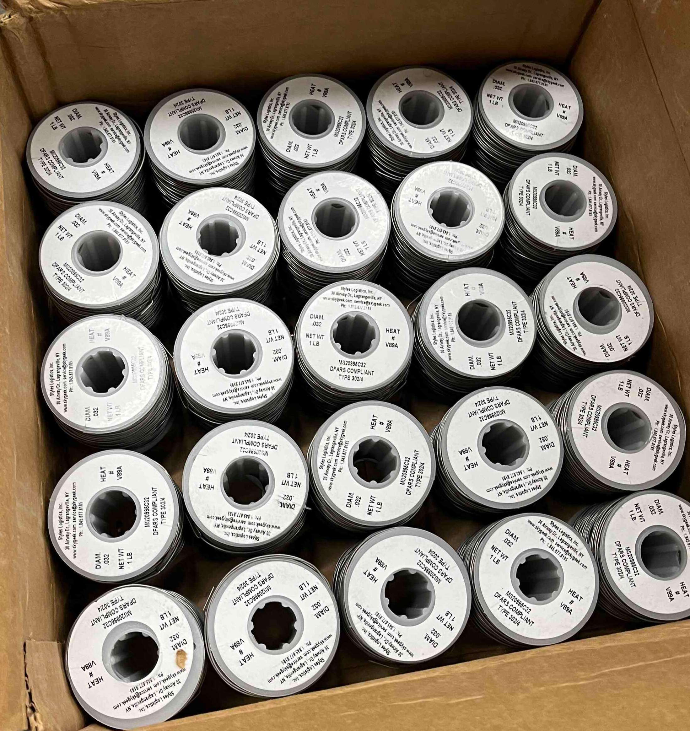 MALIN CO. MS20995C32 Lockwire, Package Type Canister, Product In Box, In Stock