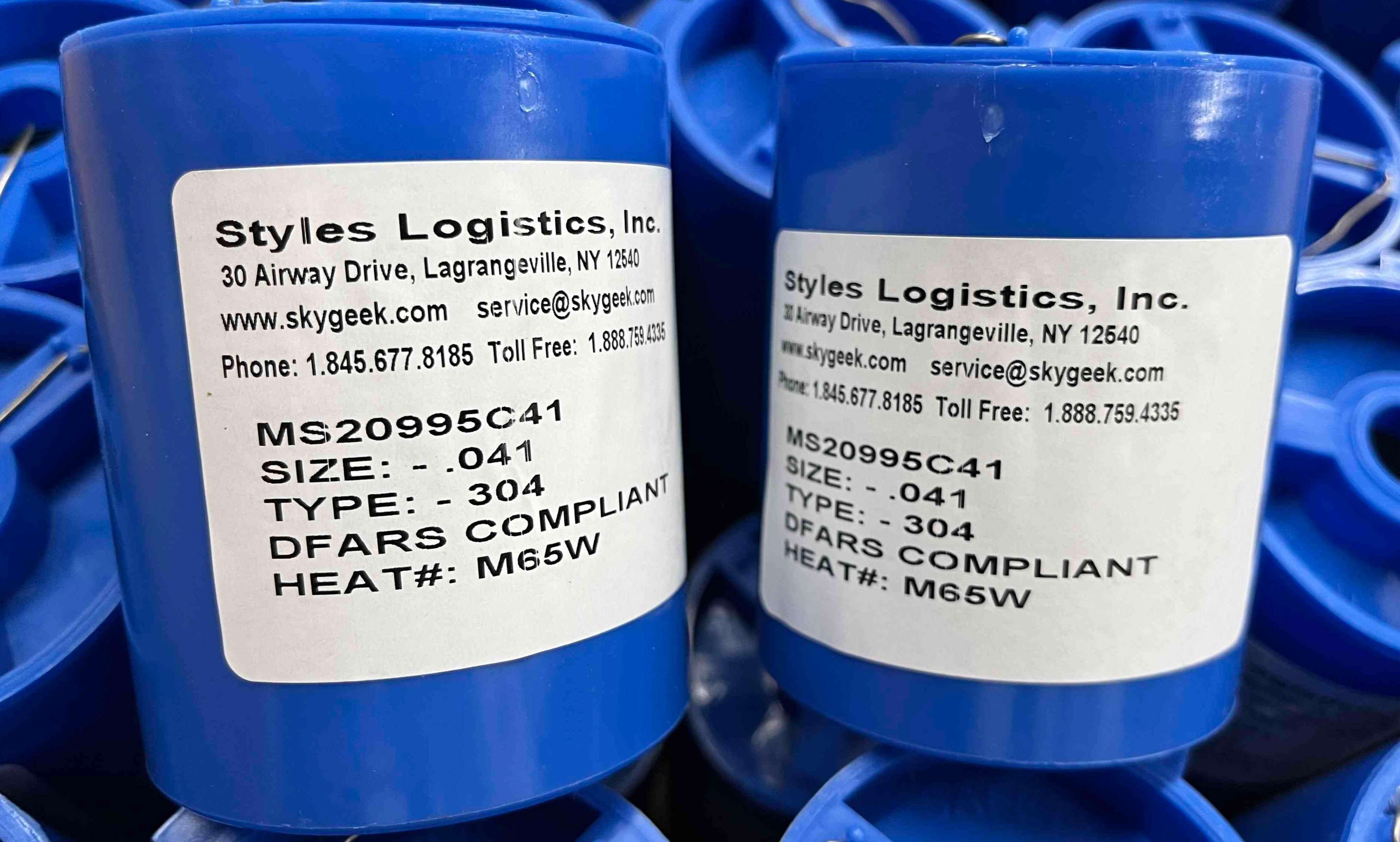 MALIN CO. MS20995C41 Lockwire, Finish Bare Wire, 0.041 Inch Diameter, 221 ft. Length, Stainless Steel, Stock Available