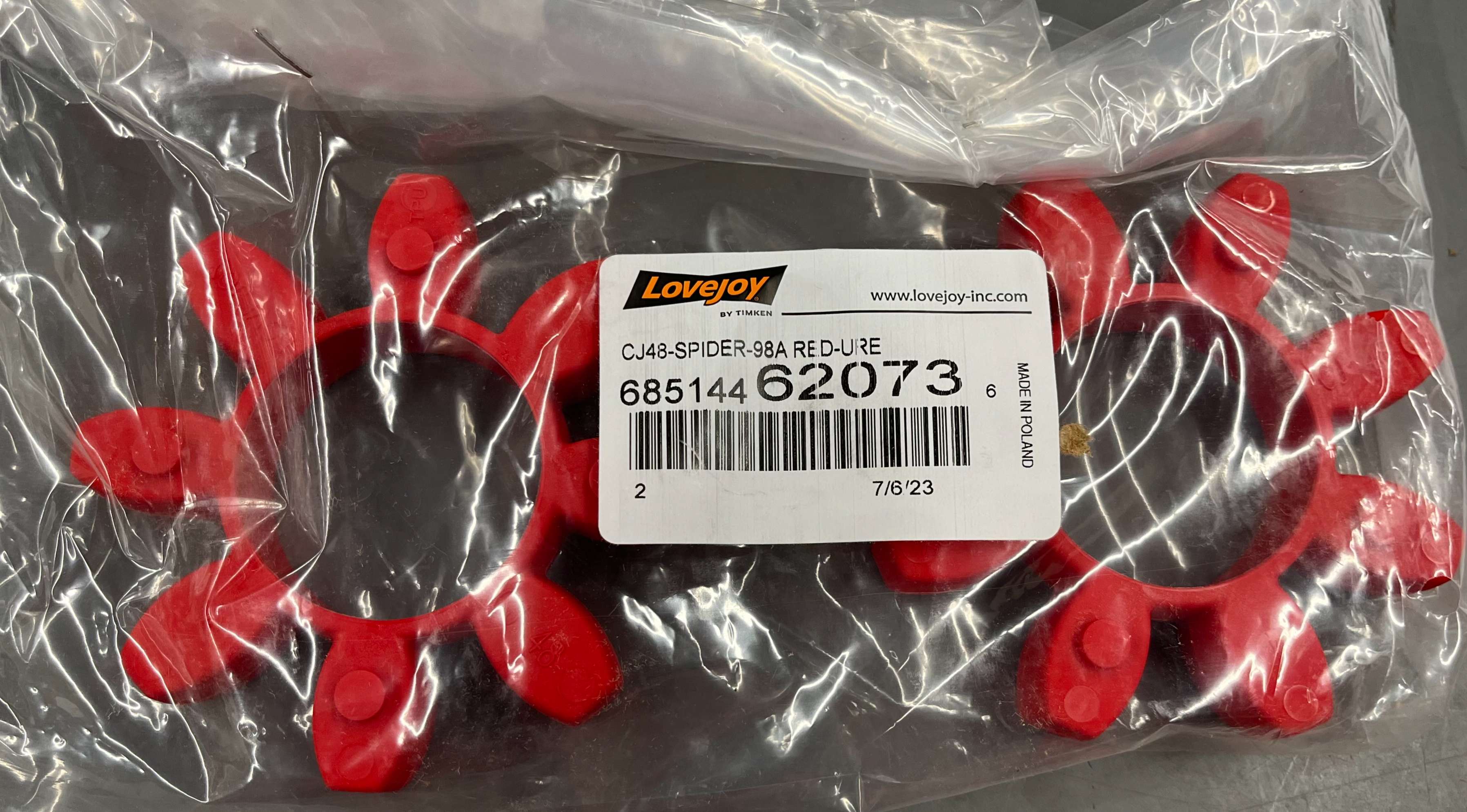 Lovejoy 68514462073 | CJ 48 98A RED | Jaw Coupling Spider, Open