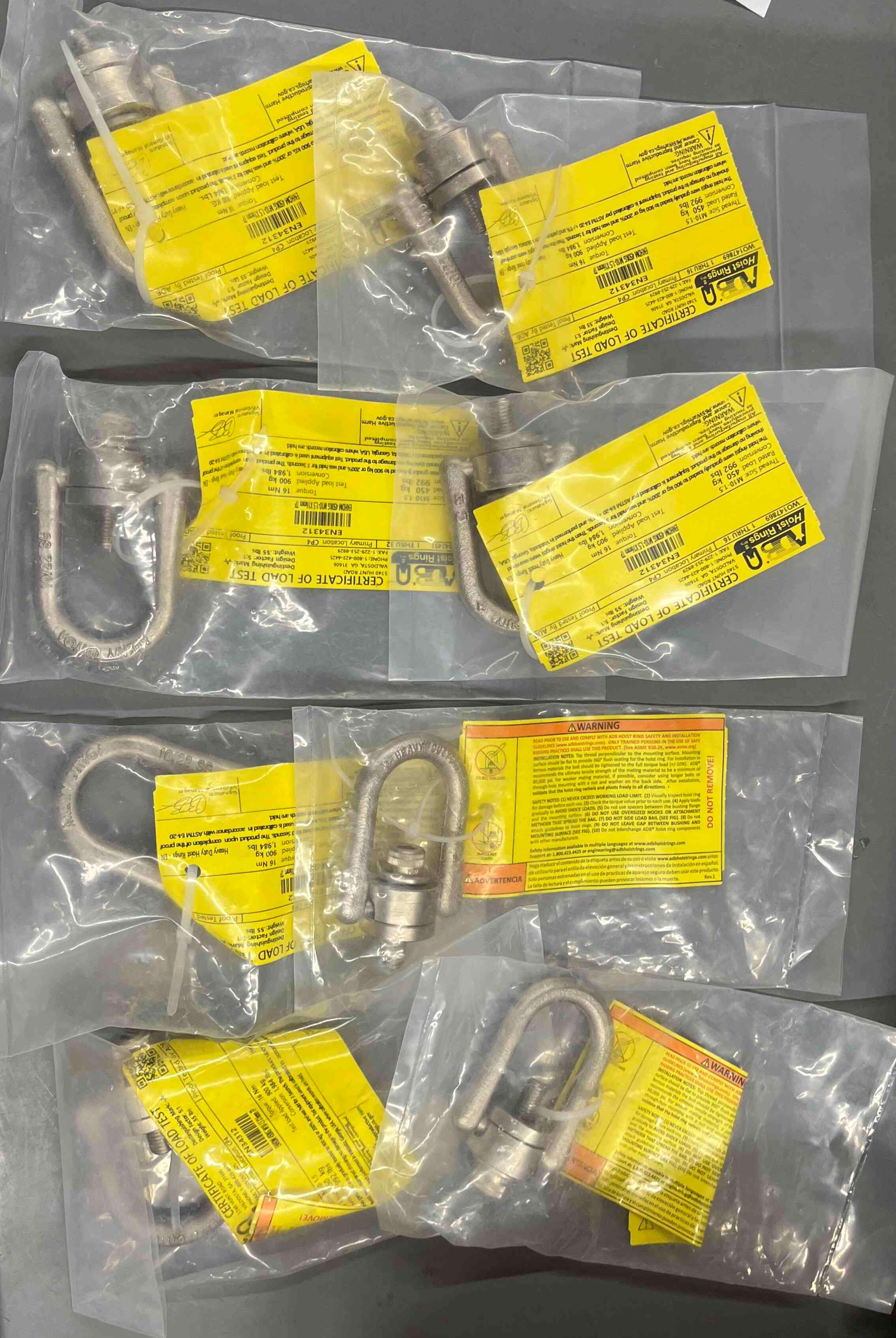 Adb Hoist Rings Mfg. EN34312 | 39RJ12 | Hoist Ring, 450Kg Load Capacity ...
