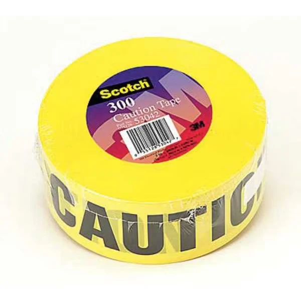 3M 300-Y-3X1000FTX2MIL Barricade Marking Tape, 3In W, Yellow, PK8 | CY7CXT