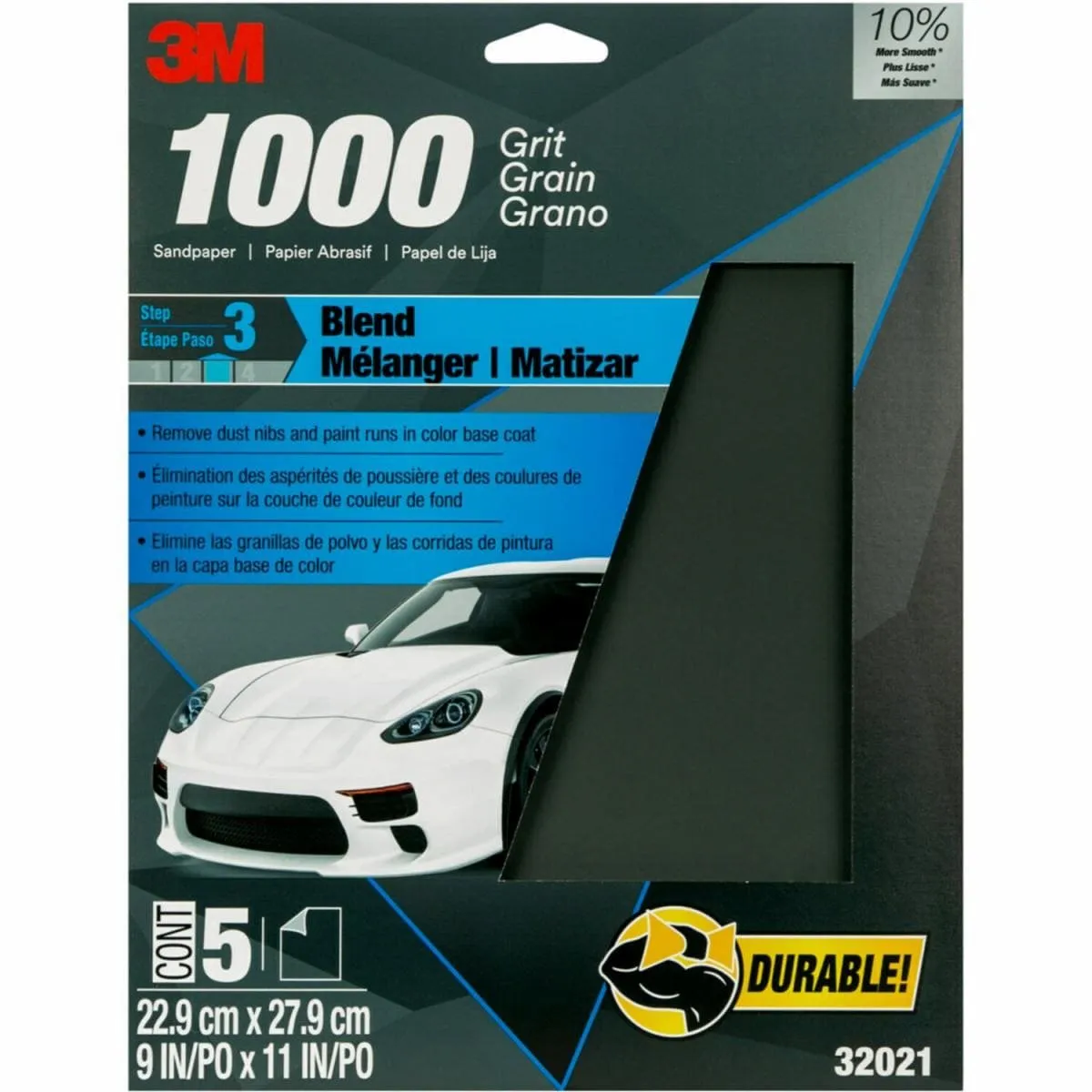 3M 32021 Wetordry Sndpr, 32021, 1000grit, 9 Inch Size, PK100 | CY6WFZ
