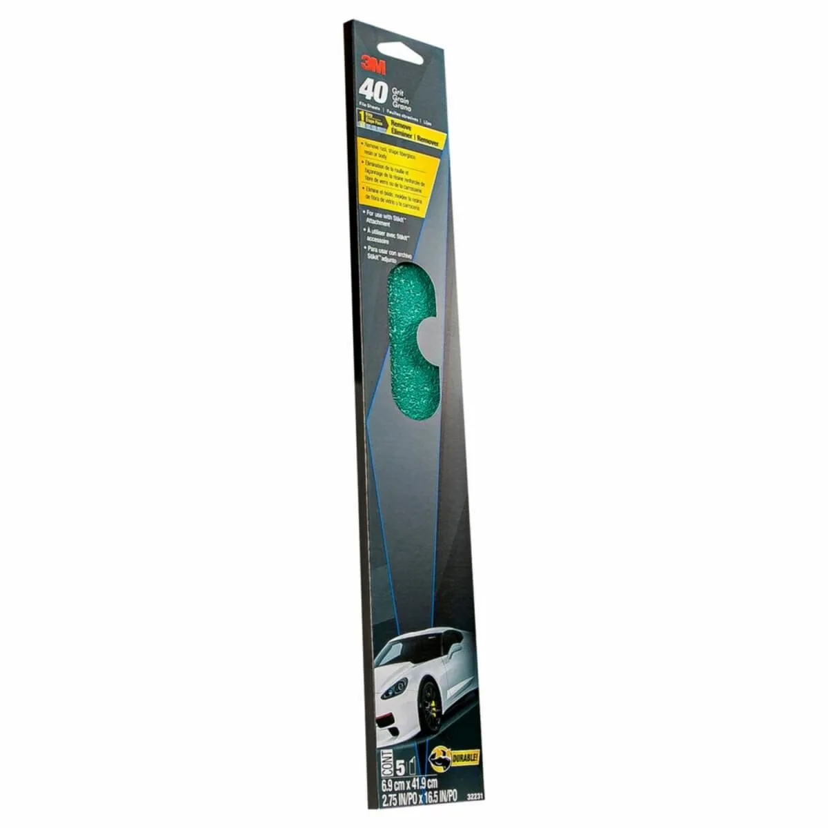 3M 32231 Green CorpsFileShts32231 40grit2-3/, PK50 | CY6VBP