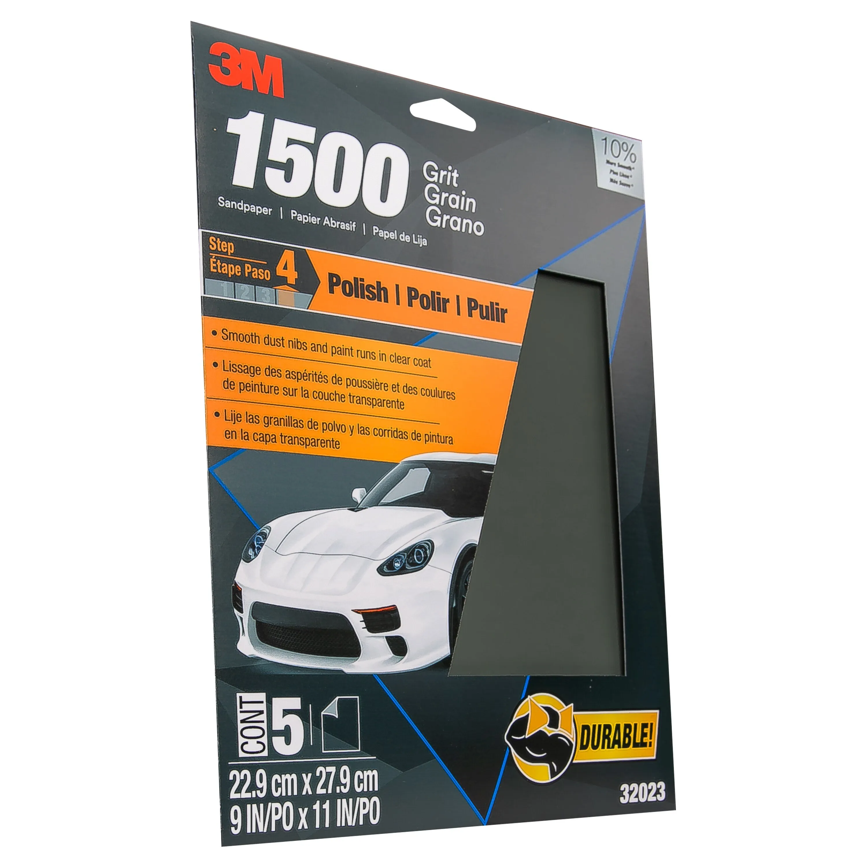 3M 328942DPTS Wetordry Sndpr, 32023, 1500grit, 9 Inch Size, PK100 | CY6VLJ