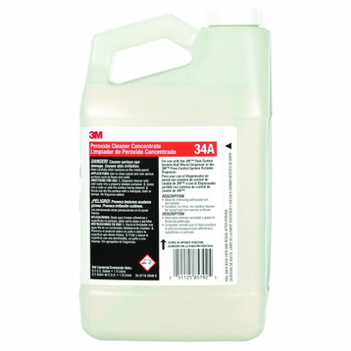 Peroxide Cleaner, 34A, Fits Flow Control Dispenser, 0.5 gal, Unscented