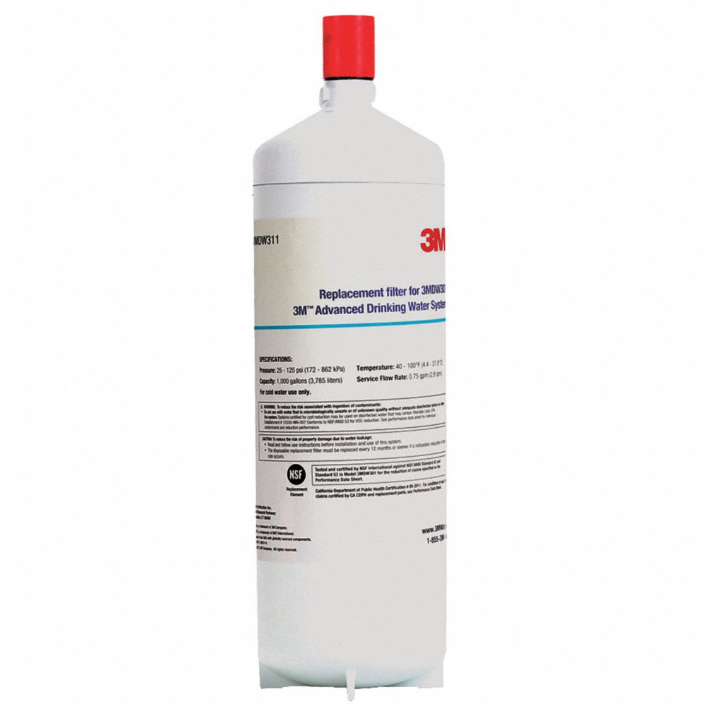 3M 3MDW311 Replacement Filter Cartridge, 0.75 Gpm, 0.2 Micron Rating | CE9QBJ 54EJ87