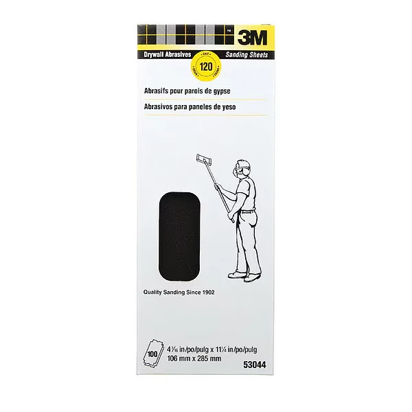 3M 53044-A Drywall Sanding Sheets, 4-3/16 Inch Size, PK1000 | CY6VLY