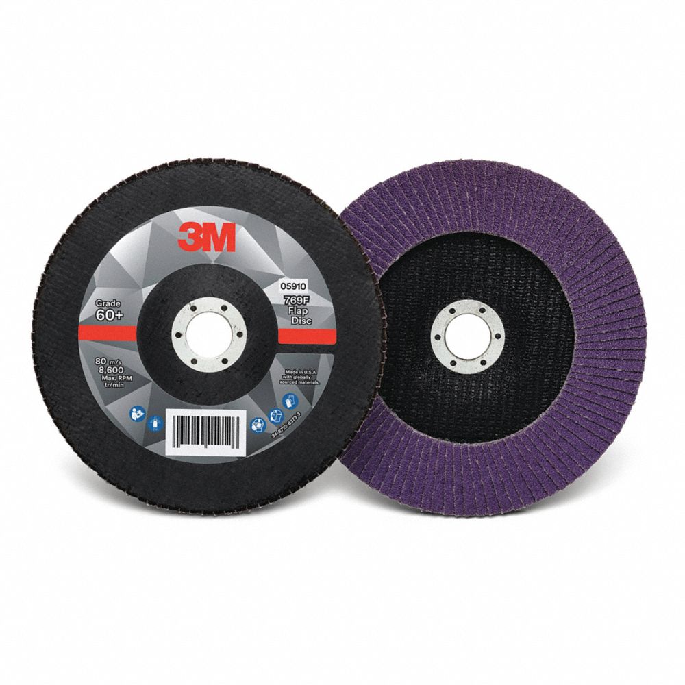3M 60440351439 Flap Disc, Ceramic Grain, 7 Inch Disc Diameter, 60 Abrasive Grit | CF2DRR 498X93