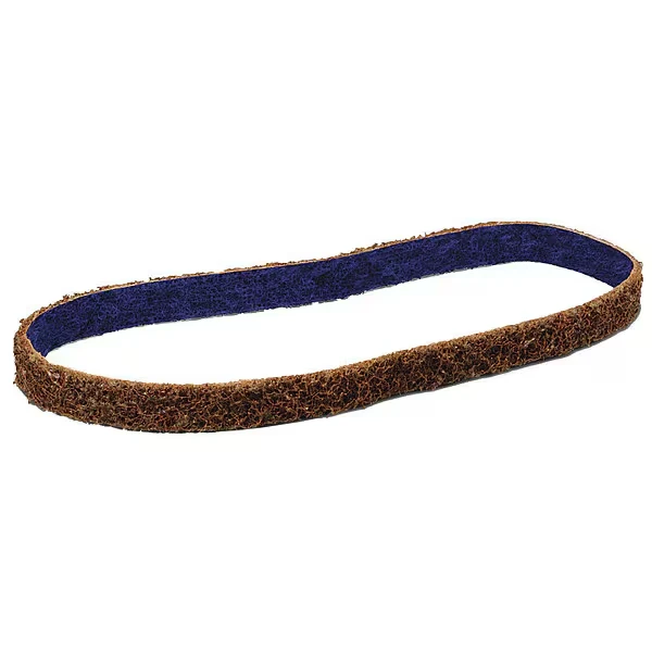 3M 7100029969 Sanding Belt, 1/4 Inch W, 18 Inch L, Non-Woven, Aluminum Oxide, Coarse, DF-BL, Brown | CY6VHW