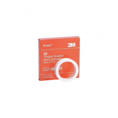 3M 48-1/2x520 Thread Sealant and Lubricant Tape, 1/2 Inch Width, 520 Inch Length, 12 Pk | CE9DPH 2JNU2