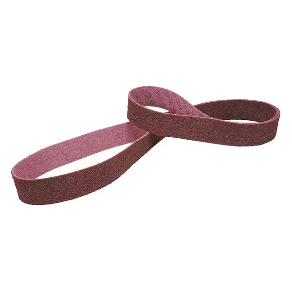 3M 7000120719 Sanding Belt, 3 Inch W, 24 Inch L, Non-Woven, Aluminum Oxide, Medium, Maroon | CY6VWP