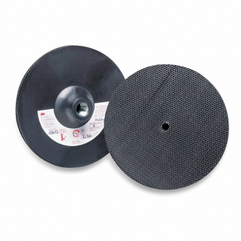 Hook-and-Loop Disc Backup Pad, 5 Inch Dia x 1/8 Inch T, 5/8 Inch-11 Internal-Thread