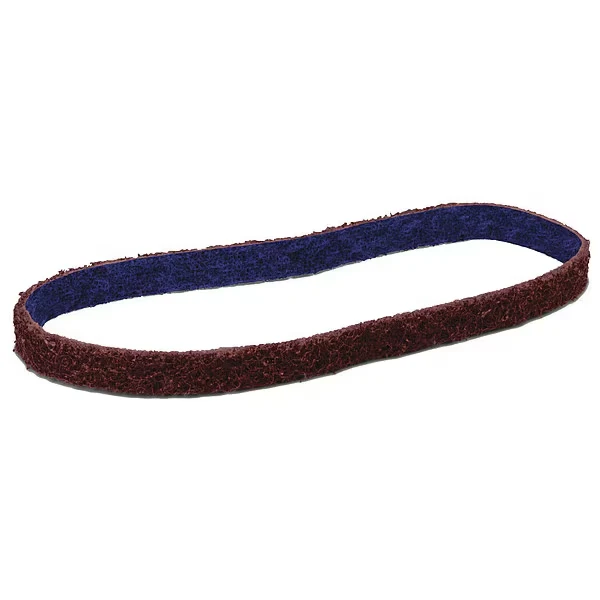 3M 7000121127 Sanding Belt, 1/2 Inch W, 12 Inch L, Non-Woven, Aluminum Oxide, Medium, DF-BL, Maroon | CY6VVZ