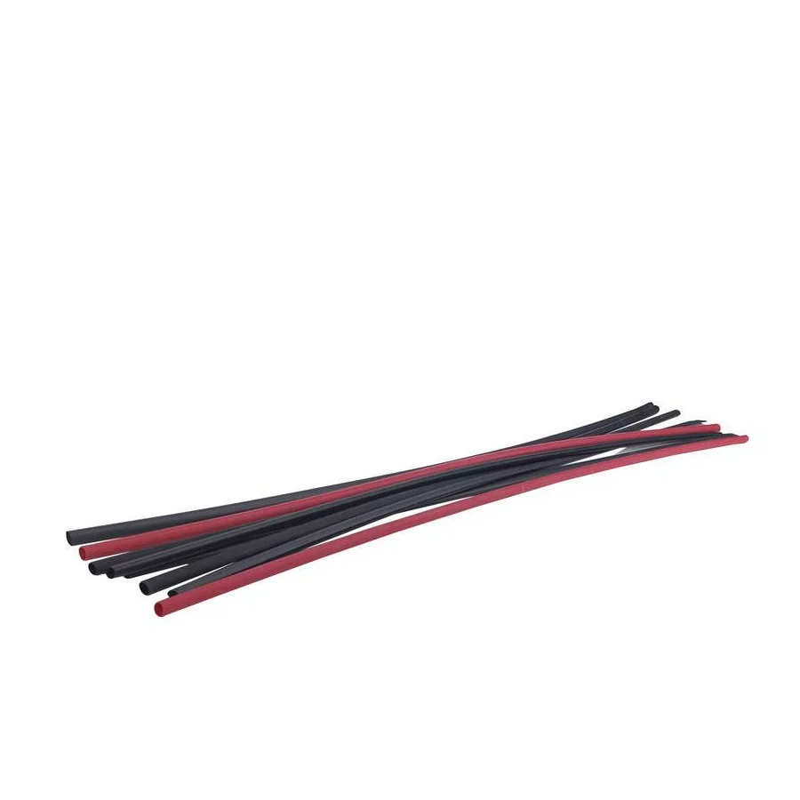 3M FP301-1/8-6-BLACK-10-10 PC PKS Heat Shrink Tubing, 6 Inch, Thin Wall, Flexible Polyolefin, Shrink Ratio 2:1, 10 Pk | CF2APT 30N561