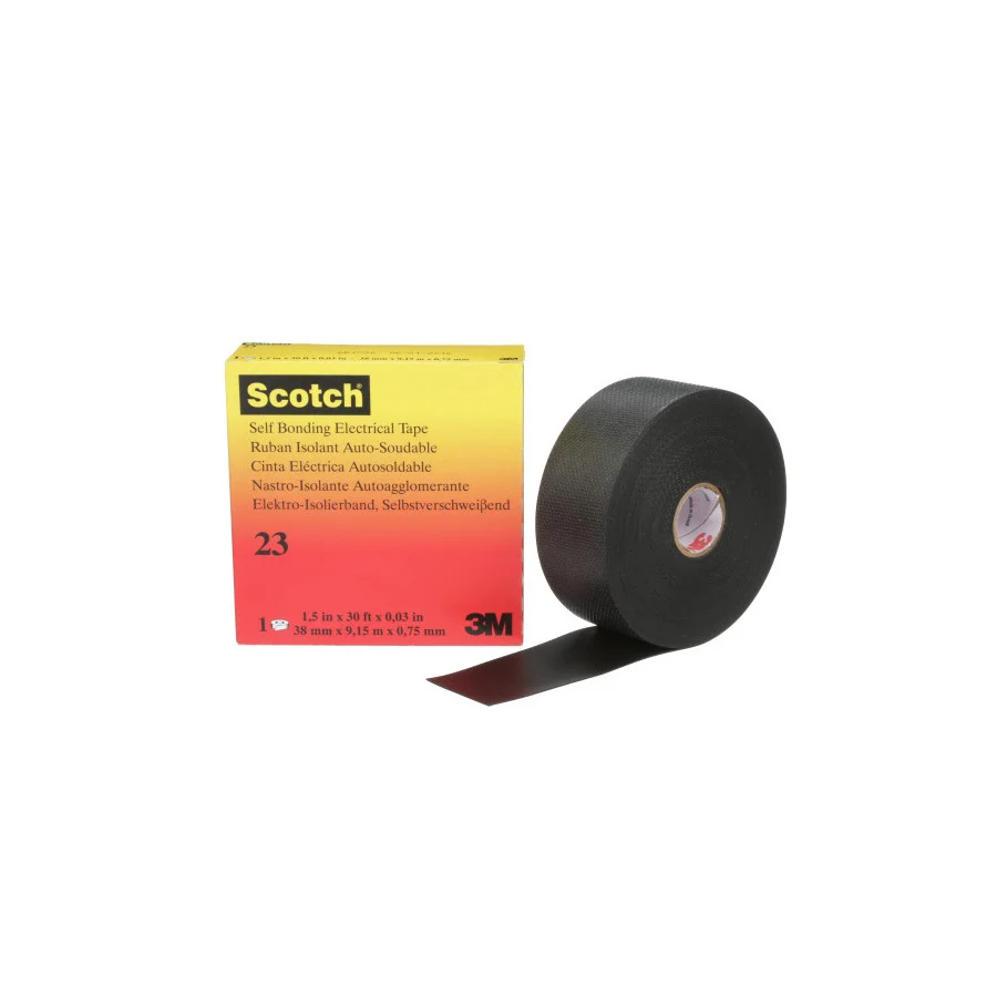 3M 23-1-1/2X30FT Splicing Tape, 30 mil, 1-1/2 Inch x 30 Feet, Black | CY7NJP