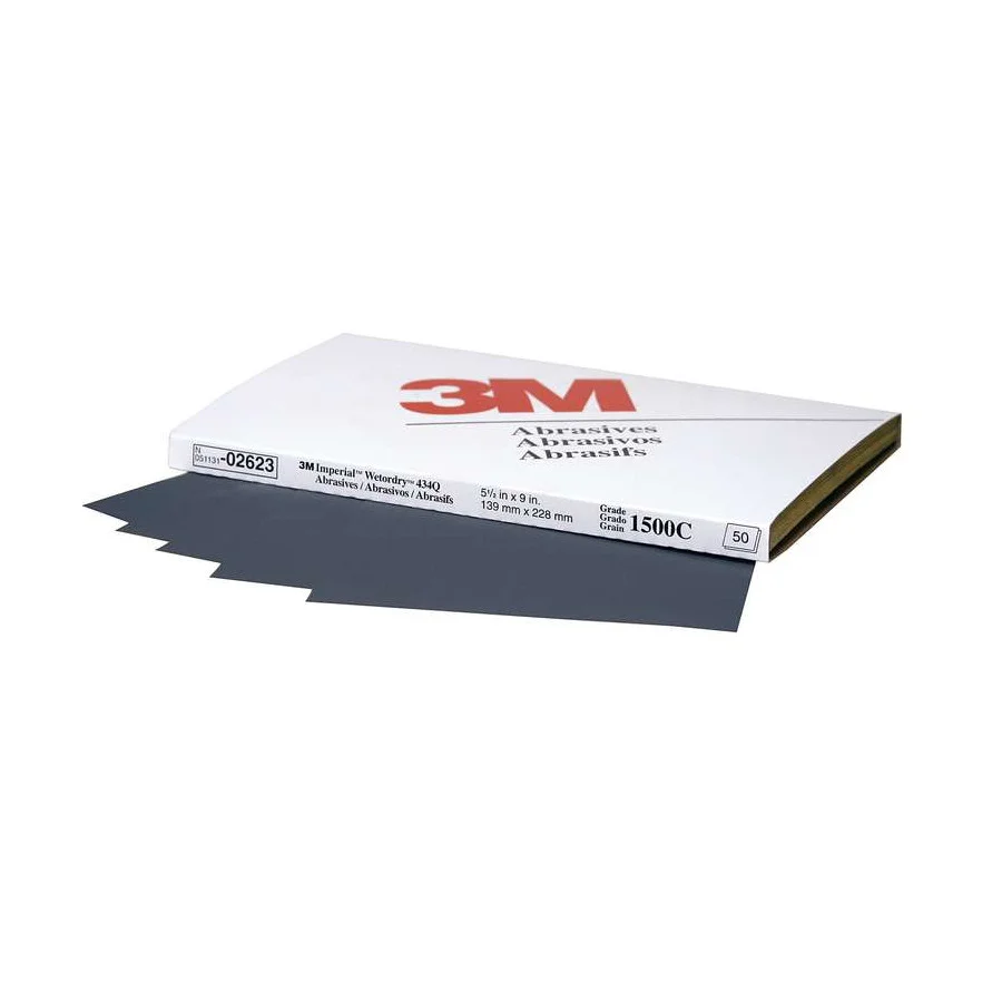 3M 02623 Abrasive Sheet, 5-1/2 Inch x 9 Inch Size, 1500Grit, PK250 | CY6VCY