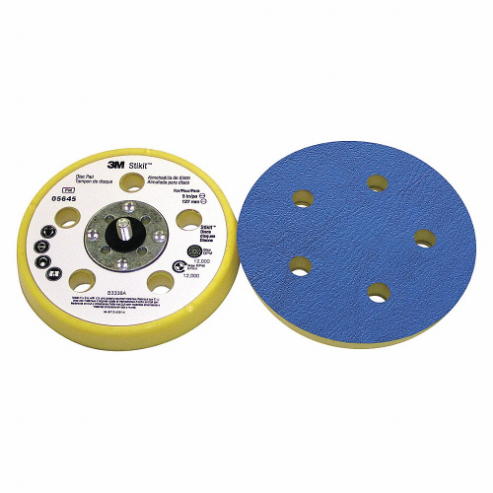 Low Profile PSA Disc Backup Pad, 5 Inch Dia x 11/16 Inch T, 5/16 Inch-24 Threaded-Shank
