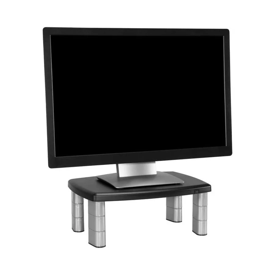 Adjustable Monitor Stand, Black/Silver