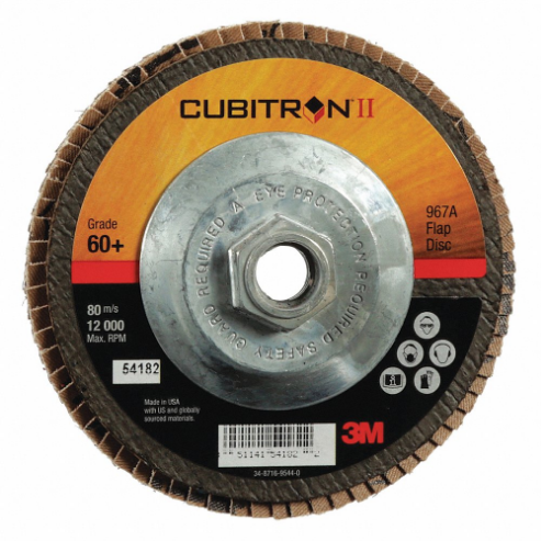 3M 967A Flap Disc, Ceramic Grain, 5 Inch Disc Diameter, 60 Abrasive Grit | CF2DTT 448C33