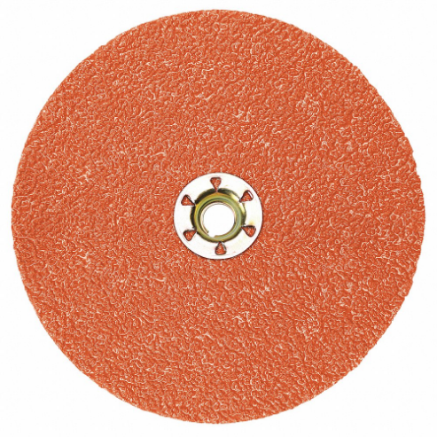 3M 987C Fiber Disc, Ceramic, Coated, 4 1/2 Inch Disc Diameter, No Hole Mounting Hole, 25 Pk | CF2GKM 19G407