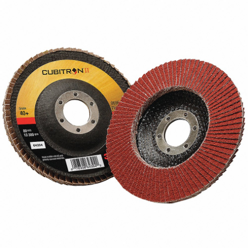 3M 969F Flap Disc, Ceramic Grain, 4 1/2 Inch Disc Diameter, 40 Abrasive Grit | CF2DVK 448D79