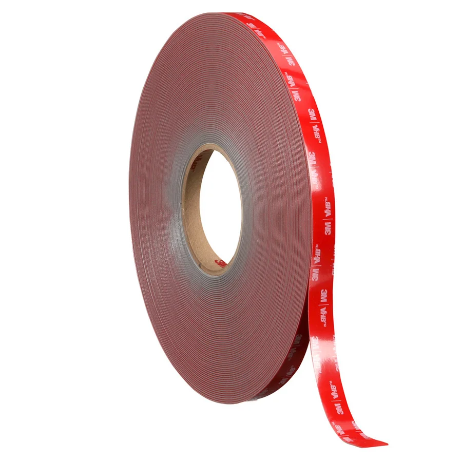 3M RP+040GF Double-Sided Foam Tape, Acrylic, 1 Inch x 18 yd., 16 mil Tape Thick, Gray | CN2RAG 1-18-RP16 / 15C822