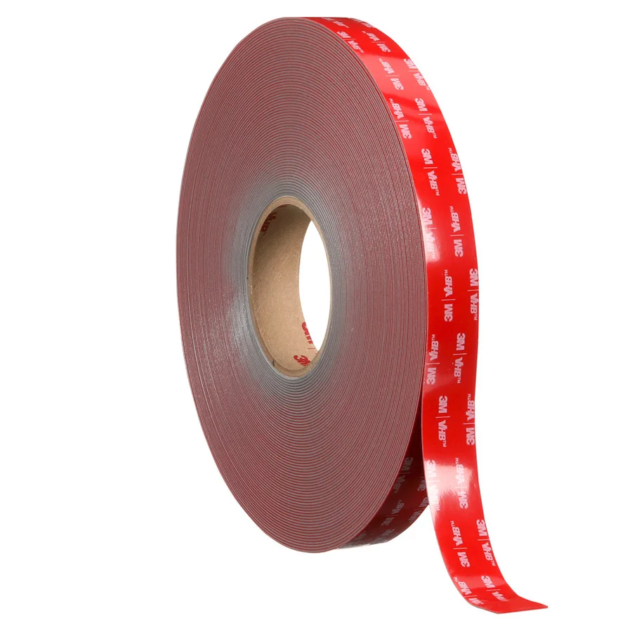 3M RP+080GF Double-Sided Foam Tape, Acrylic, 1/2 Inch x 18 yd., 32 mil Tape Thick, Gray | CN2RAA 1/2-18-RP32 / 15C839