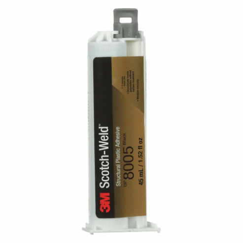 3M 8005 Acrylic Adhesive, Dp8005, Ambient Cured, 45 Ml, Dual-Cartridge, Black, Thick Liquid | CN7TPB 49Z641