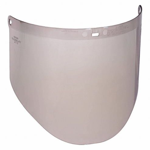 Faceshield Visor, Clear, Anti-Fog /Anti-Scratch, Polycarbonate, 9 Inch Visor Height