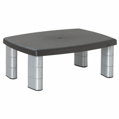 Adjustable Monitor Stand, Black/Silver